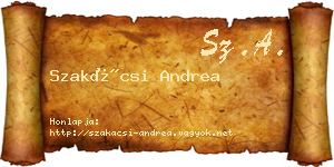 Szakácsi Andrea névjegykártya